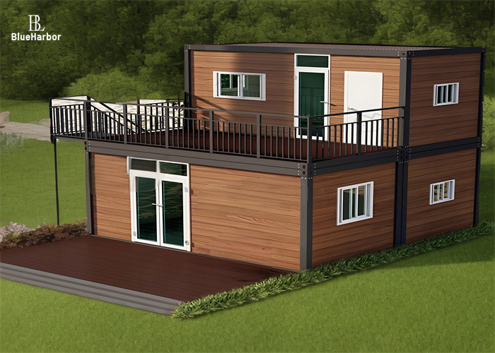 Residential 2 Story Modular Homes With Terrace Sun Room Color Optional