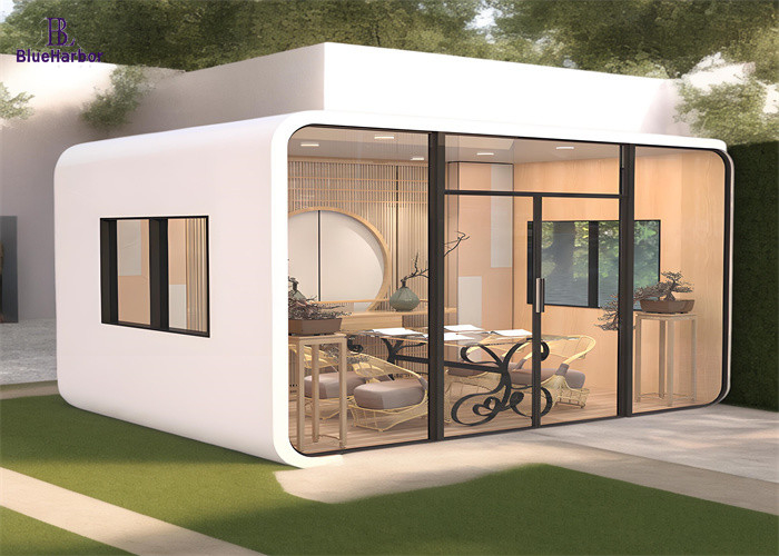 Rounded Corners Privacy Prefab Studio In Artistic Style Light Steel Structure