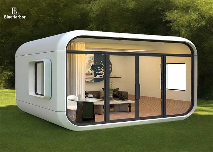 Rounded Corners Privacy Prefab Studio In Artistic Style Light Steel Structure